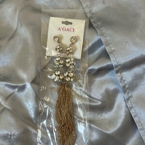 A'GACI Shimmering Gold long earrings!
